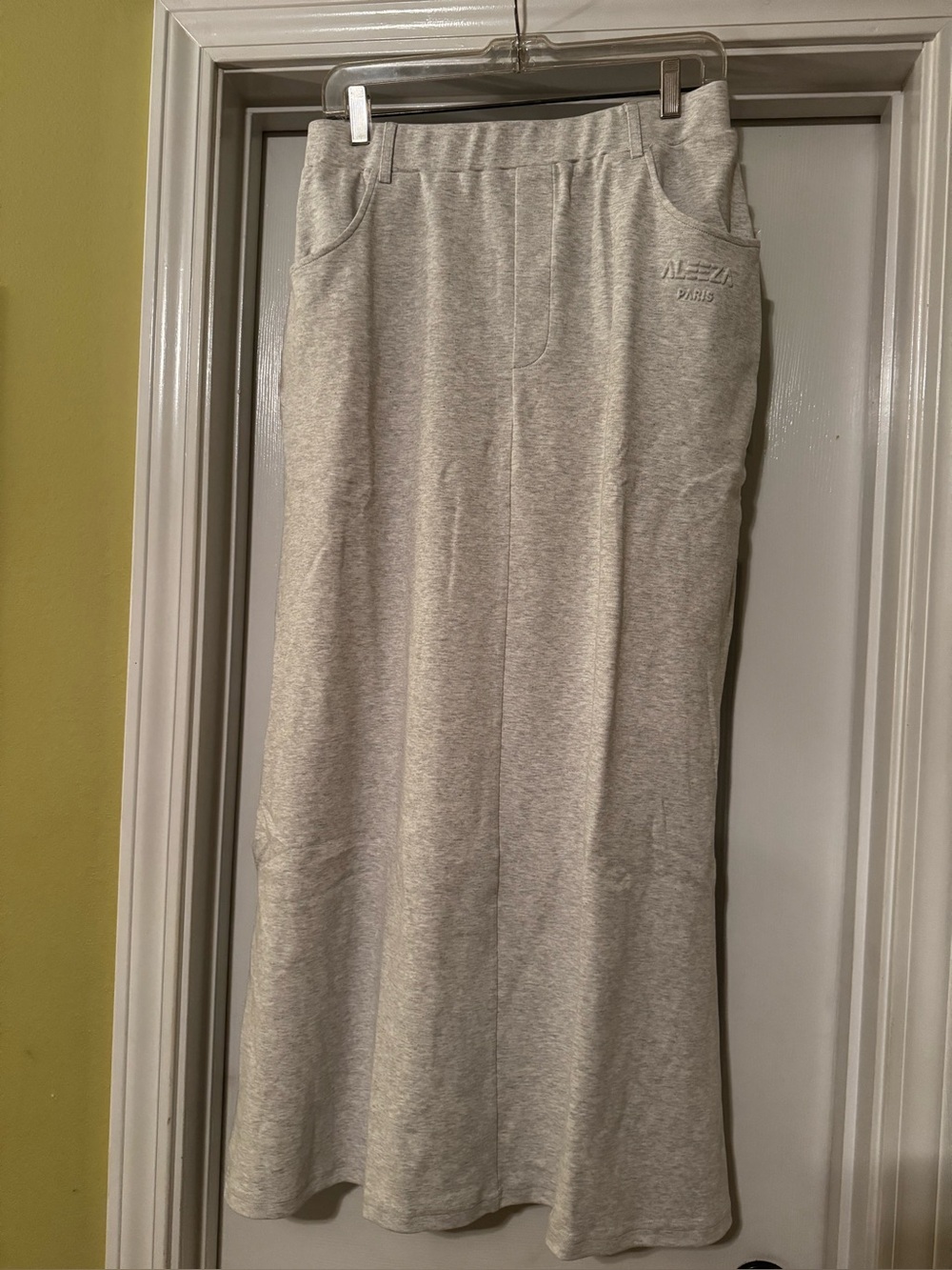 Aleeza Paris Light Gray Sweatshirt Skirt with Pockets